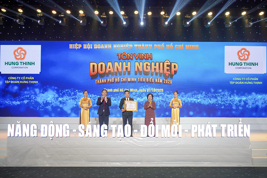 Hưng Thịnh nhận 3 giải thương doanh nghiệp, doanh nhân TP.HCM tiêu biểu 2020